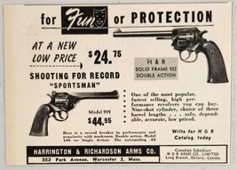 1948 Print Ad H&amp;R Sportsman Model 999 .22 Pistol, 922 Double Action Worc... - £9.22 GBP