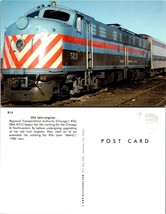 Train Railroad Chicago&#39;s RTA E8M #513 Chicago &amp; Northwestern Railway Postcard - £6.67 GBP