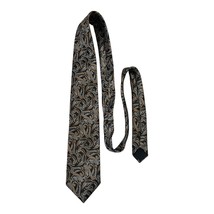 Vintage Botany 500 Paisley Tie – Black, Tan &amp; Gray – 54” Long - $450.74 MXN