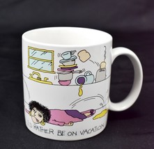 Vintage Russ Berrie Coffee Mug I&#39;d Rather Be On Vacation   - $24.70