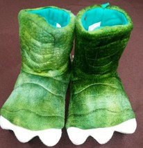 Dinosaur  Monster Claw Slippers Boots House Shoes Toddler Boys Kids Dark Green - £8.27 GBP