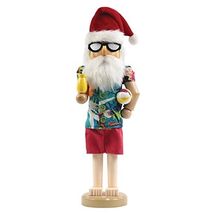 Santa's Workshop Beach Time For Santa Wooden Nutcracker 15 Inch Multicolor - $49.48