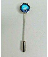 Vintage SCS Swarovski Crystal Society Blue Stone With Swan Logo Stick Pi... - £15.79 GBP