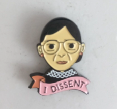 Vintage I Dissent Teacher With Glasses Lapel Hat Pin - £4.99 GBP