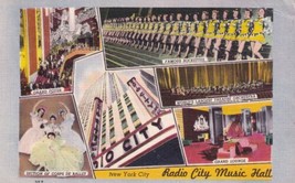 Radio City Music Hall Views New York City NY Postcard 1952 Rockettes - £2.30 GBP