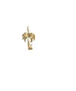 Tiny Palm Charm Pendant 14k Yellow Gold!! - £18.36 GBP