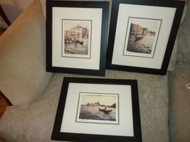 3 Venice Italy Amy Melious photo prints framed &amp; matted Grand Canal; Gondolir NF - £75.93 GBP
