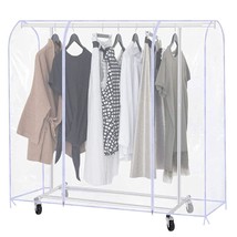 71&quot; Garment Bags For Hanging Clothes, Garment Bag, Clear Garment Rack Co... - £30.66 GBP