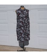 J Jill Collared Sleeveless Floral Print Midi Dress Women Pockets Size XL... - $29.03