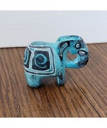 Hand Carved Blue Painted 3 Inch Elephent Figurine - €4,80 EUR