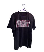 Tesla Abstract Maze Plaid Logo T-Shirt Black Size XL Unique Front Image ... - €37,13 EUR