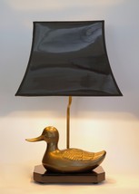 Country Home Table Lamp &quot; Black Duck &quot; Brass Lamp - $4,707.01 MXN
