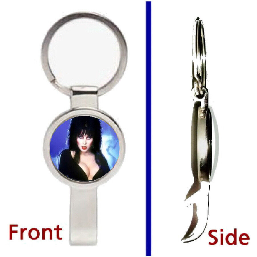 Elvira Mistress Of The Dark Pendant or Keychain silver tone secret bottl... - $12.47