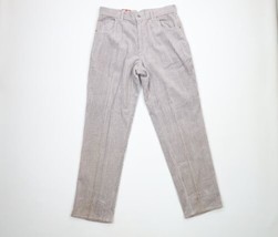 NOS Vintage 90s Streetwear Mens 32x34 Baggy Fit Straight Leg Corduroy Pants Gray - £71.18 GBP