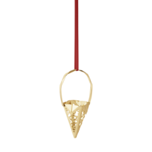 2022 Georg Jensen Christmas Holiday Ornament Cone Gold - New - £19.90 GBP