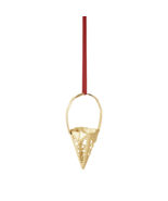 2022 Georg Jensen Christmas Holiday Ornament Cone Gold - New - £19.55 GBP