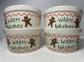 4 Royal Norfolk Christmas Baking Themed Ramekin Ceramic Bowls 4" Pudding NWT - £12.69 GBP