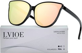 LVIOE Women Trendy Large Cat Eye Oversized Polarized Sunglasses - UV Protection - £3.08 GBP
