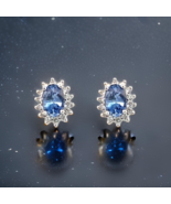 Natural Sapphire Diamond Earrings 14k Gold 1.68 TCW Certified $3,950 215099 - $1,475.10