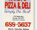 Harby&#39;s Pizza &amp; Deli Menu Walker Blvd Knoxville Tennessee 1990&#39;s - £10.88 GBP