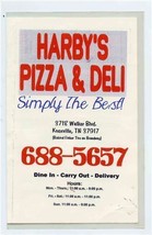 Harby&#39;s Pizza &amp; Deli Menu Walker Blvd Knoxville Tennessee 1990&#39;s - £10.85 GBP