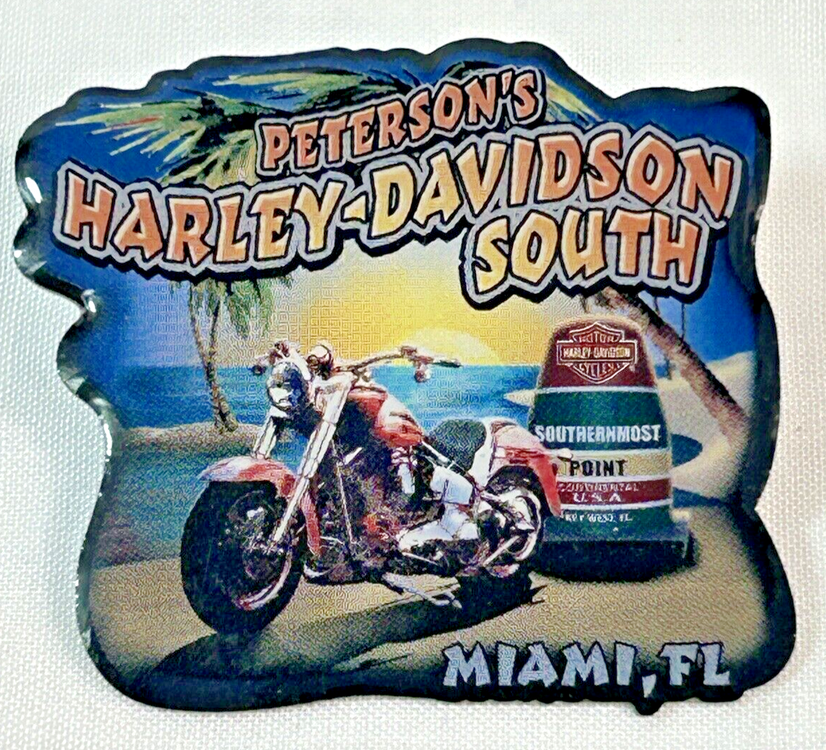 Peterson&#39;s Harley-Davidson South Miami FL Lapel Pin 1.5&quot; - Southern Most... - $9.89