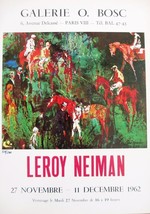 Leroy Neiman LE Numbered Bookplate &quot;Galerie O. Bosc&quot; French Ad Paris Horses Art - £15.78 GBP