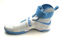 Nike Men&#39;s LeBron Soldier 10 TB Promo Sneaker Shoes White / Light Blue S... - £63.16 GBP