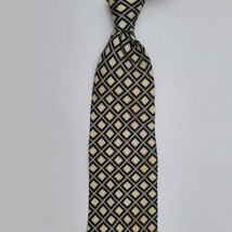 Tongue Tied Men Dress Silk Tie by Tom McLellon 4&quot; wide 60&quot; long yellow print - £12.19 GBP