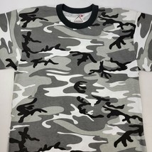 Rothco White Urban Woodland Winter Camo T-Shirt Sz Large Hunting Military - £15.32 GBP