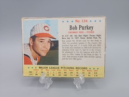 Bob Purkey Cincinnati Reds 1963 Post #134 Baseball Card Handcut - $6.91