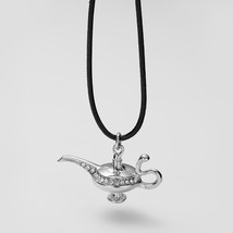 Aladdin Magic Lamp Crystal Necklace Trendy Jewelry Kids Goid Pendant Vintage Lea - £12.96 GBP