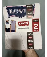 Levi’s Youth 2-Pack Tee Girls Size 14/16 White/Purple - $309.95 MXN