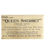 Queen Sherbet Soda Fountain Drink 1894 Advertisement Victorian Smoothie ... - €17,23 EUR