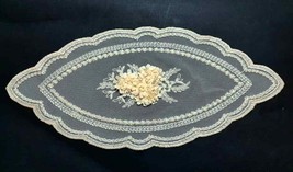 Applique Embroidered Tulle Lace CM 17×39 SWEET TRIMS LR-20069 - $7.04