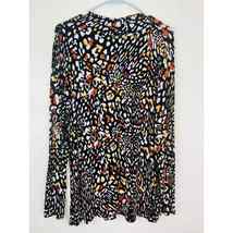 Ashley Stewart Mock Neck Animal Print Jersey Knit Top Long Sleeve Women 2X 18/20 - £10.66 GBP