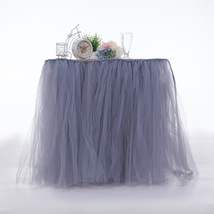 Any Color TABLE TUTU Skirt Rainbow Table Tulle Skirt Tutu Tulle Table Decoration image 5