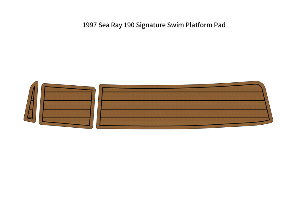 1997 Sea Ray 190 Signature Swim Platform Pad Boat EVA Foam Teak Deck Flo... - $281.00