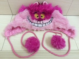 Disney Cheshire Cat Plush With Pom Pom Warm Hat. Cute Style. Pretty, Rare - £39.95 GBP