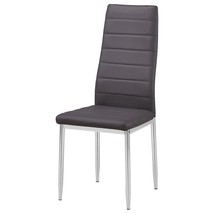 Best Master Chapman Bi Cast Leather Dining Side Chair in Gray (Set of 2) - £82.55 GBP