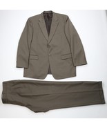 Vtg 90s Streetwear Mens 46L Wool Blend 2 Piece Wedding Suit Light Brown ... - €164,29 EUR