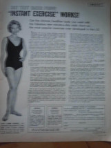 Instant Exercise Lessons Print Magazine Advertisement 1967 - $3.99