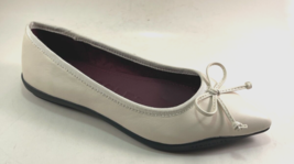 Aerosoles Dumas Eggnog Leather Pointed Toe Dress Flats - $89.99