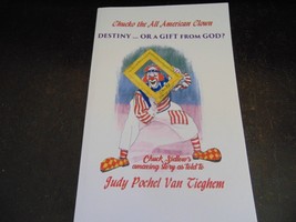CHUCKO - THE ALL AMERICAN CLOWN By Judy Pochel-van Tieghem &amp; Chuck Sidlo... - $179.68 MXN