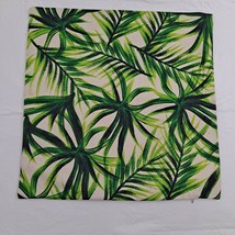 Pillow Cover Floral Vine Air Plant Cream Green Square - £10.82 GBP
