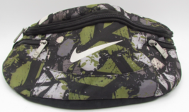 Nike Swoosh Logo Hip Bag Cross Body Waist Bag Nylon Gren &amp; Grey Used - $9.74