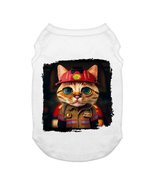 Cat Fireman Dog Tank - Cute Print Dog T-Shirt - Art Print Dog Clothing (... - £14.01 GBP