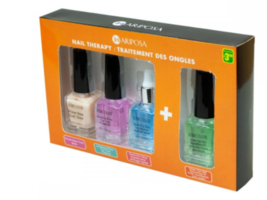 Ariposa 4pc Nail Therapy Kit With Free Bonus Nail Smoother & Buffer - £11.70 GBP