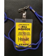 SONGS OF BILL MONROE TV SHOW VINTAGE 1997 FROM THE RYMAN LAMINATE BACKST... - $34.25 CAD