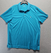 Izod Teal Blue Golf Polo Size Large Short Sleeve (4s5) - $8.91